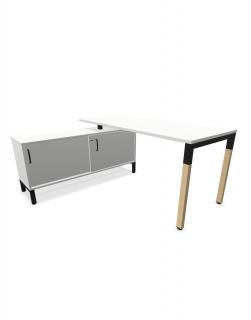Psací stůl CS5040 4-L LWM 160 cm s sideboardem
