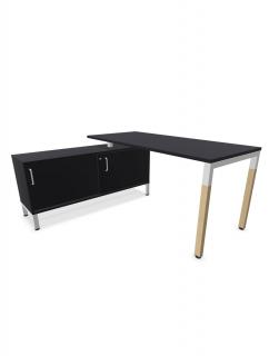 Psací stůl CS5040 4-L LWM 180 cm s sideboardem