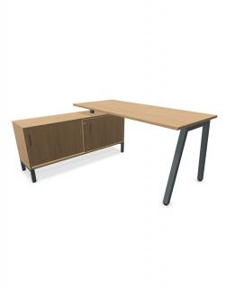 Psací stůl CS5040 A-L 160 cm s sideboardem