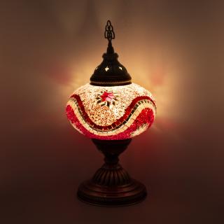 Krásy Orientu Orientální skleněná mozaiková stolní lampa Sadia - ø skla 16 cm