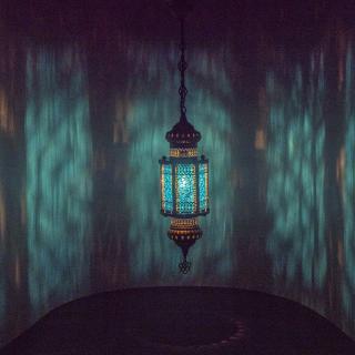 Krásy Orientu Orientální skleněná mozaiková visací lucerna Reem - velikost 1