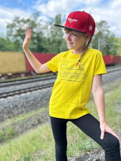 Dětské tričko KAFEMLEJNEK Barva: Žlutá, Velikost: M 7-8 let
