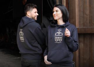 Pánská mikina přes hlavu s klokaní kapsou KRYSA Barva: Tmavě modrá, Velikost: XL