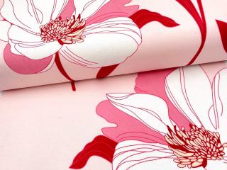 Plátno DOMESTIK 145/18419-4 jemné květy, růžovo-bílé šíře 220cm / VELKOOBCHOD Ceník: VELKOOBCHOD: po celých rolích, bez odvíjení