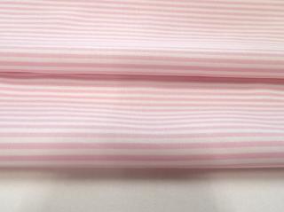 Plátno HALENA 110 (33329 Košilovina růžový proužek)-140cm / VELKOOBCHOD Ceník: VELKOOBCHOD: po celých rolích, bez odvíjení