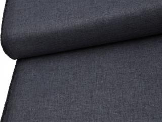 Tkanina OXFORD LINEN 200 (L85 tm.modrá JEANS)-160cm zbytková metráž