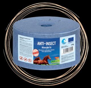 Anti Insect, minerální liz s přírodními látkami, které odpuzují hmyz, Balení 3 kg