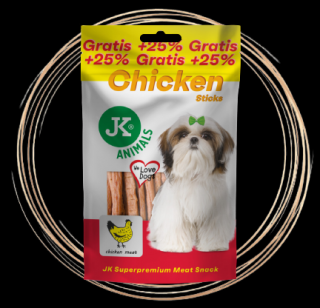 Kuřecí tyčinky, masový pamlsek, +25 % Gratis, 100 g