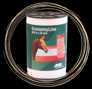 Polyetylenová páska pro elektrické ohradníky EconomyLine - BASIC 20 mm - bílá