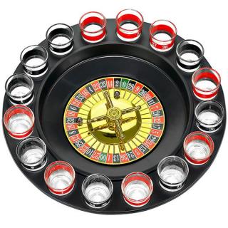 Alkoholická párty ruleta + skleničky 16 ks