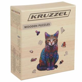 Dřevěné puzzle kočka 130 dílů Kruzzel