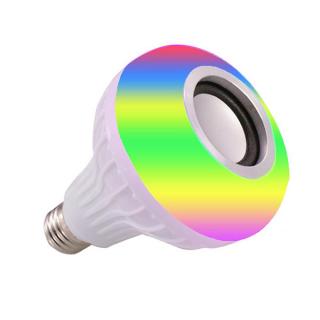 LED RGB barevná žárovka s Bluetooth reproduktorem