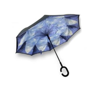 Obrácený deštník modrý