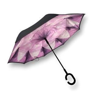Obrácený deštník růžový