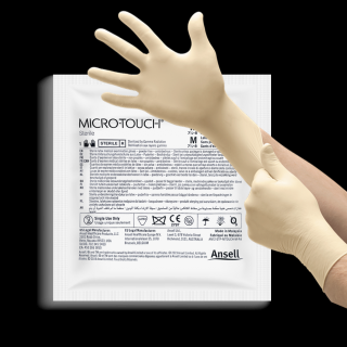 MICRO-TOUCH® Sterilní vyšetřovací latexové rukavice (pár) Velikost: M