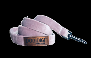Vodítko Dogidigi - šití na míru Barva: Béžová, Barva kování: Černý matný kov, Velikost: 2,5 x 200 cm