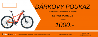 Dárkový poukaz na elektrokolo a příslušenství na 1000 Kč