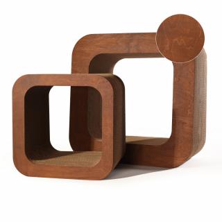 Set CUBE Maxi+Medium se dřevem Barva: Wenge, Hloubka škrabadla: 40 cm