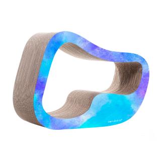 Škrabadlo pro kočky SHAPE L Colour Hloubka škrabadla: 30 cm, Motiv: Bluish