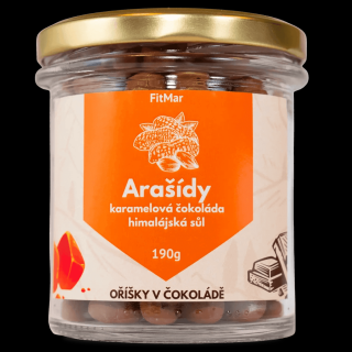 Arašídy v karamelové čokoládě s himálajskou solí velikost balení: sklenice 190 g