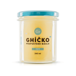 Ghí přepuštěné máslo 340ml Velikost balení Ghí: sklenice 1x340ml