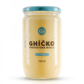 Ghí přepuštěné máslo 720ml Velikost balení Ghí: sklenice 1x720g