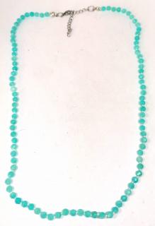 Amazonitový náhrdelník - EXKLUSIV, fasetované kuličky
