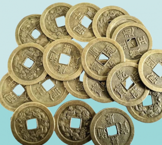 Čínské mince štěstí velké 4 cm