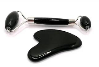 Gua sha a face roller z onyxu