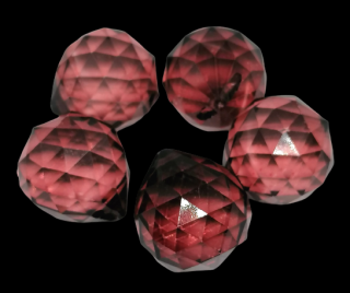 Harmonizační skleněná koule 3 cm, hnědočervená