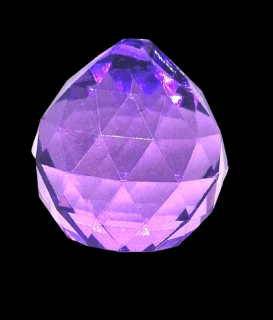 Harmonizační skleněná koule 4,5 cm, fialová
