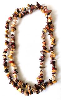 Jaspis mokait náhrdelník sekaný, dlouhý cca 85 cm