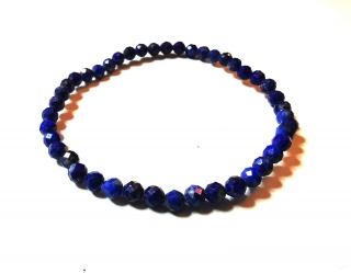 Lapis lazuli, luxusní fasetovaný náramek 4mm