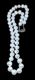 Náhrdelník říční perly cca 50 cm s ocelí