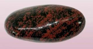 Obsidian mahagonový/moka/ s vyvrtaným otvorem