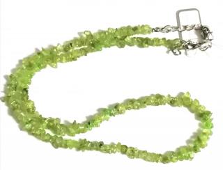 Olivín náhrdelník krátky - cca 45 cm