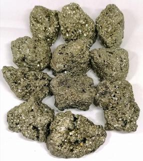 Pyrit přírodní, velké kousky v AA kvalitě (4-5,5 cm - AKCE)