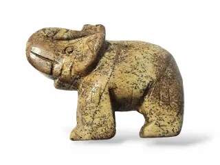 Slon pro štěstí z jaspisu obrázkového 5 x 3,5 cm