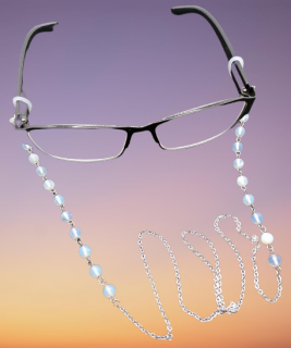 Šnůrka na brýle s opalitem a chirurgickou ocelí