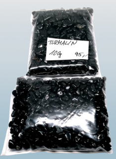 Turmalín skoryl chips 3-6 mm, balení 100 g