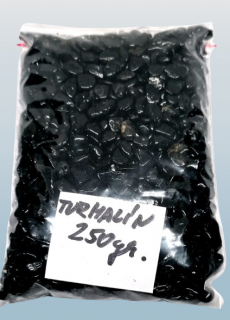 Turmalín skoryl chips 3-6 mm, balení 250 g