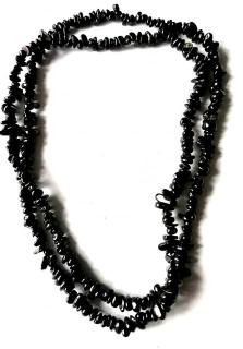 Turmalín skoryl náhrdelník sekaný, dlouhý cca 85 cm