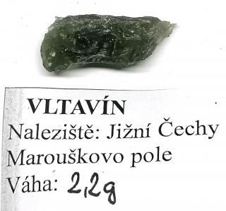 Vltavín z jižních Čech, Marouškovo pole, 2,2g