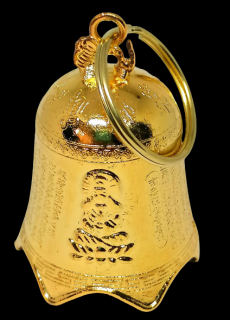 Zvonek štěstí zlatý, velký, 5,7 x 4 cm