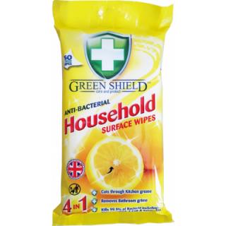 Green Shield Household 4v1 pro domácnost vlhčené ubrousky 50 kusů