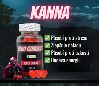 Kanna gumové bonbóny 60ks - Jahoda