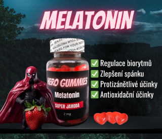 Melatonin gumové bonbóny 60ks - jahoda