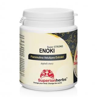 SUPERIONHERBS ENOKI – extrakt z penízovky sametonohé, 90 kapslí