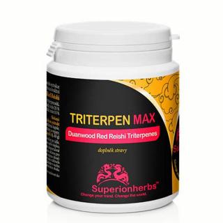 SUPERIONHERBS TRITERPEN MAX, extrakt z Duanwood Red Reishi 20% triterpenů, 90 kapslí