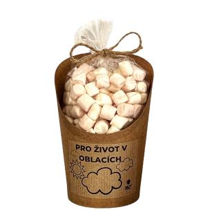 Mini marshmellow v celofánku a kelímku ŽIVOT V OBLACÍCH 70g